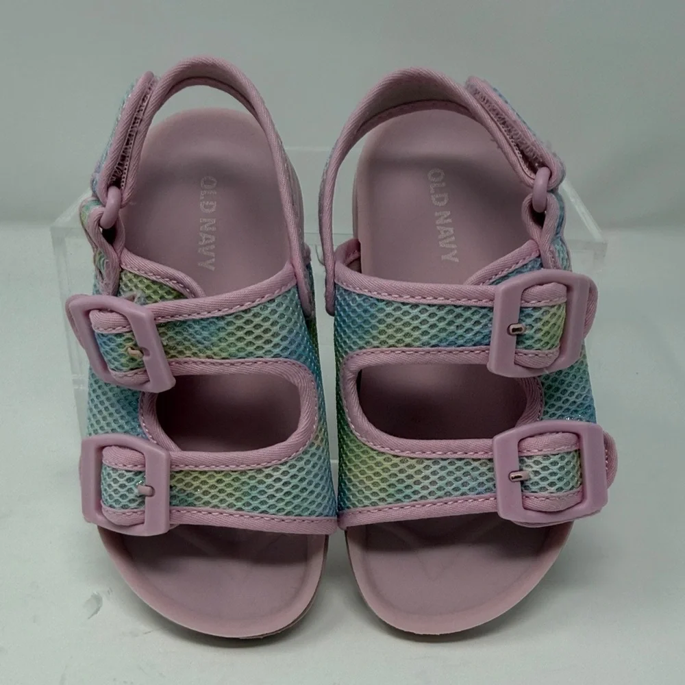 Old Navy Mermaid Mesh Double Strap/Buckle Sandals Size 8